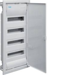 Volta flush-mounted 4-row, 48-module switchgear, class II protection, IP30, VU48NC, Hager