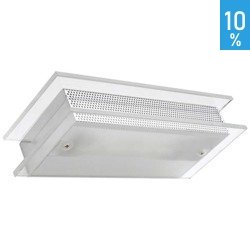 Wall lamp wall lamp Conetti chrome metal glass white oblong rectangular short Italux 3166/1R7SCH